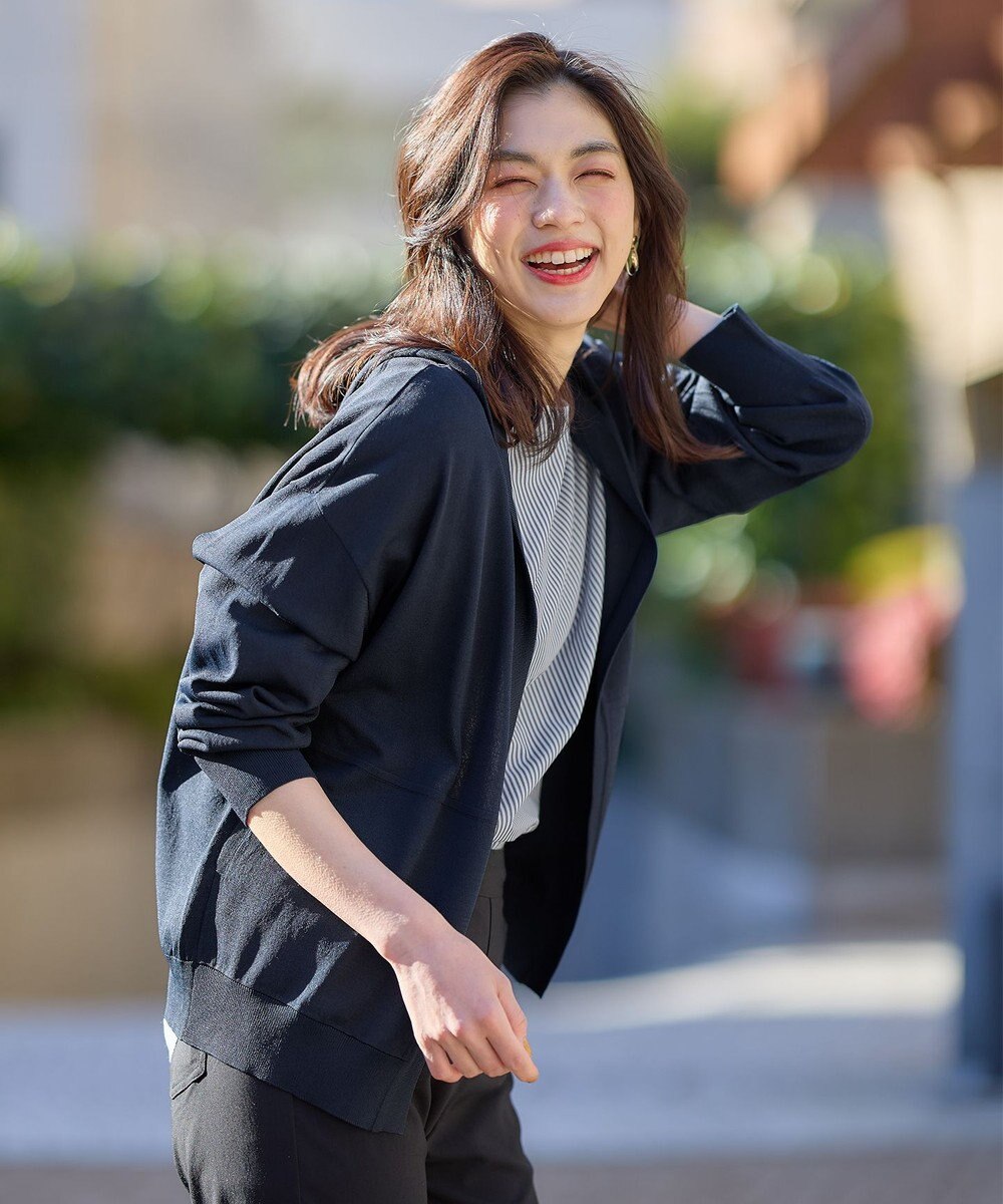 ANY ニットフーディーカーディガン 