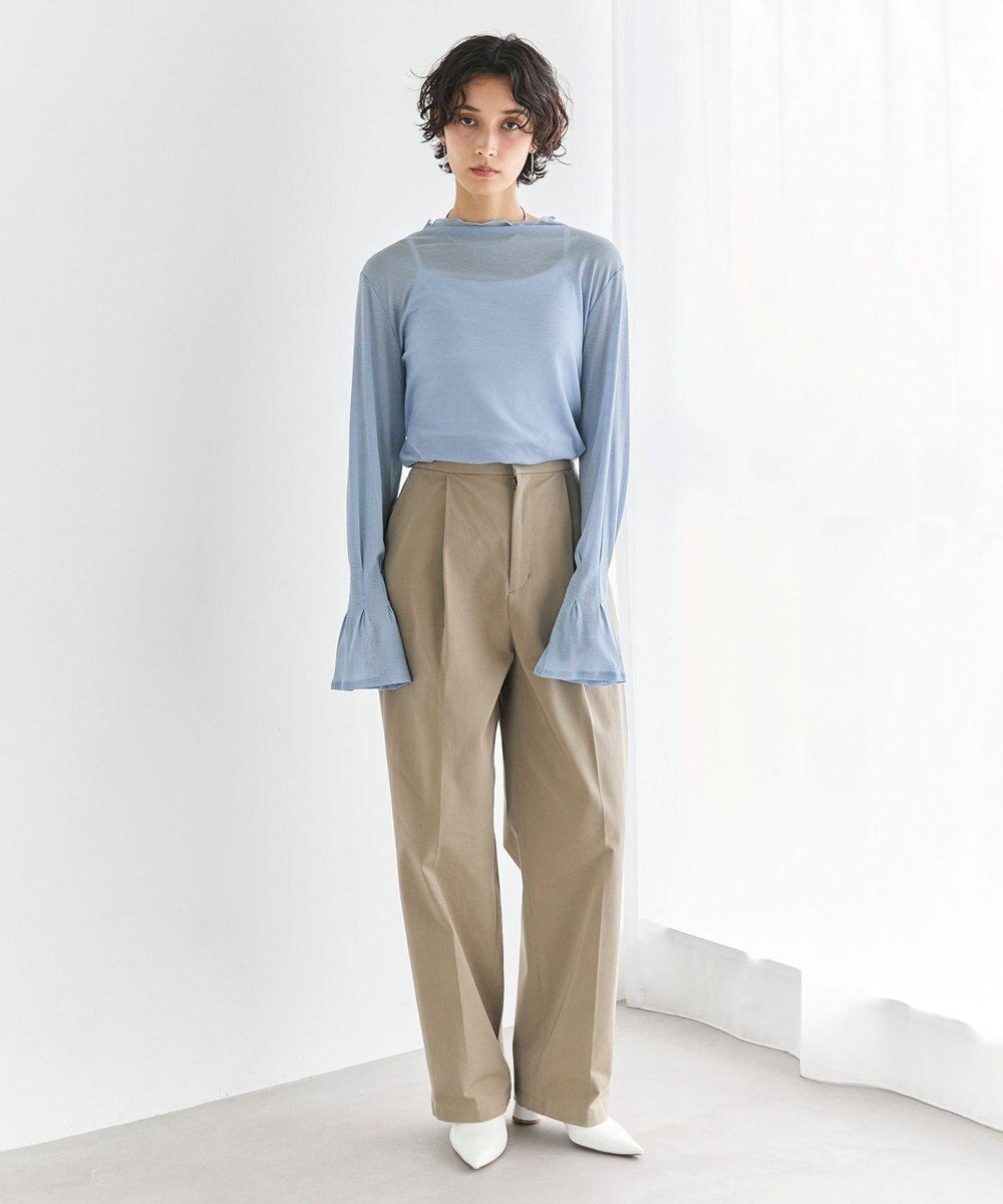 #Newans 【洗濯機可能】フレアカフスシアープルオーバー 