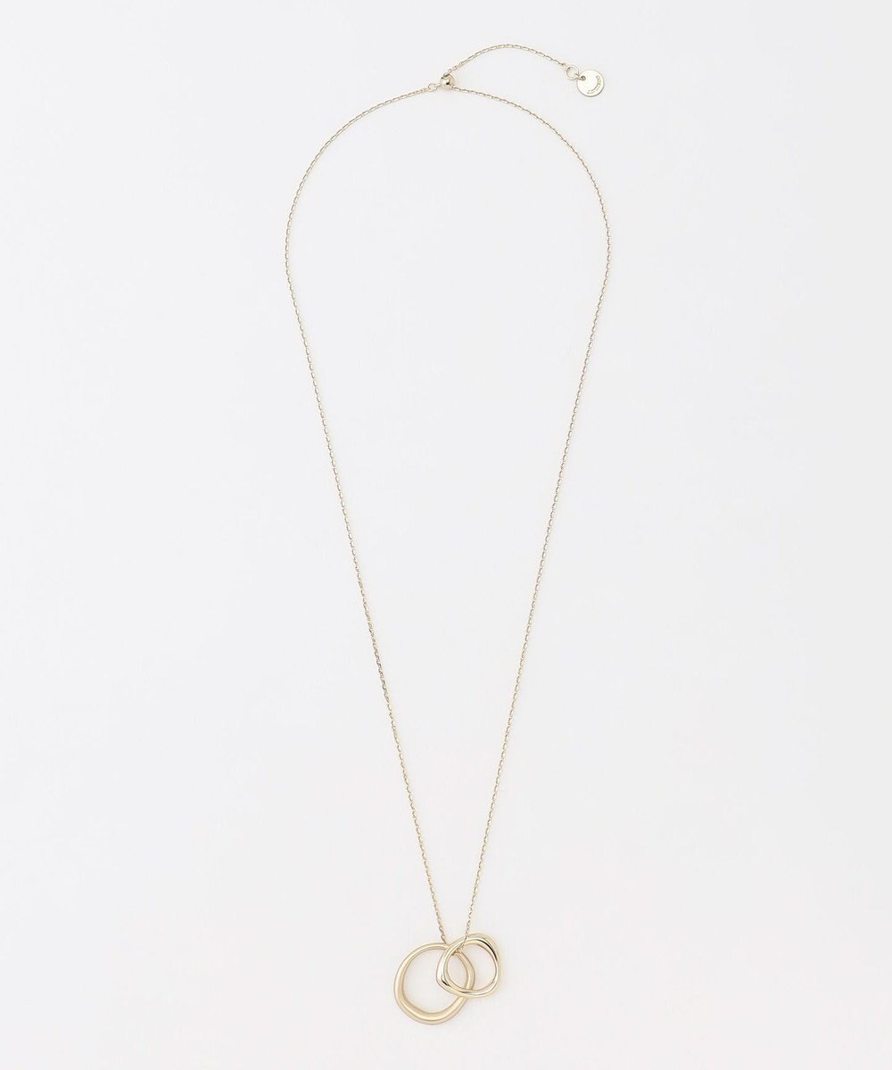 J.PRESS LADIES メタルコンビ ダブルリング ネックレス 