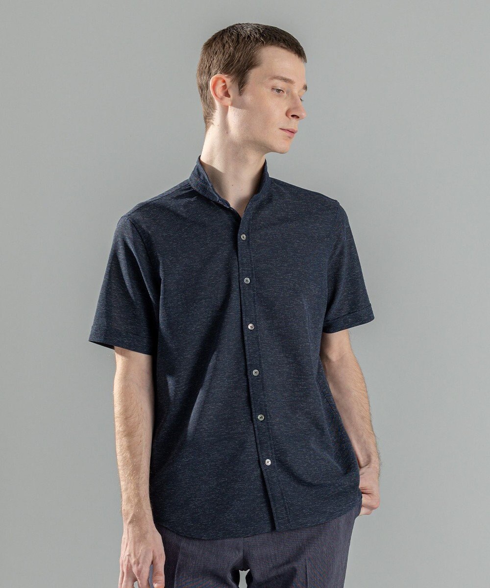 JOSEPH HOMME 新素材【軽量/通気性/清涼感/洗える/ストレッチ】レノクロスストレッチ　ウィングカラー半袖シャツ 