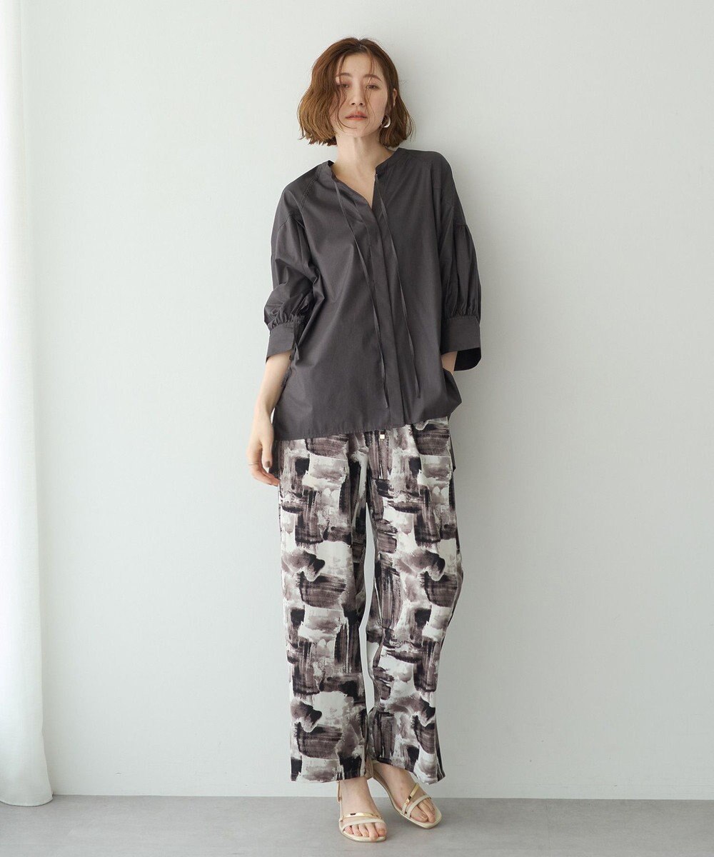 YECCA VECCA アブストラクト柄ワイドパンツ 