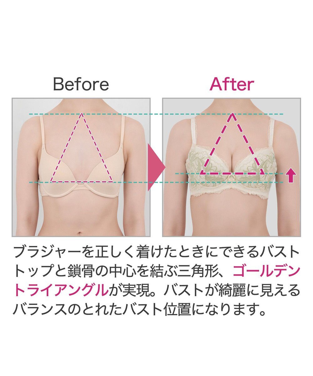 BRADELIS New York 【BRADELIS New York/ 育乳補整ブラ・STEP2 寄せる】ローズステップ2ブラ24A1  谷間を作ってキープする補正ブラ 