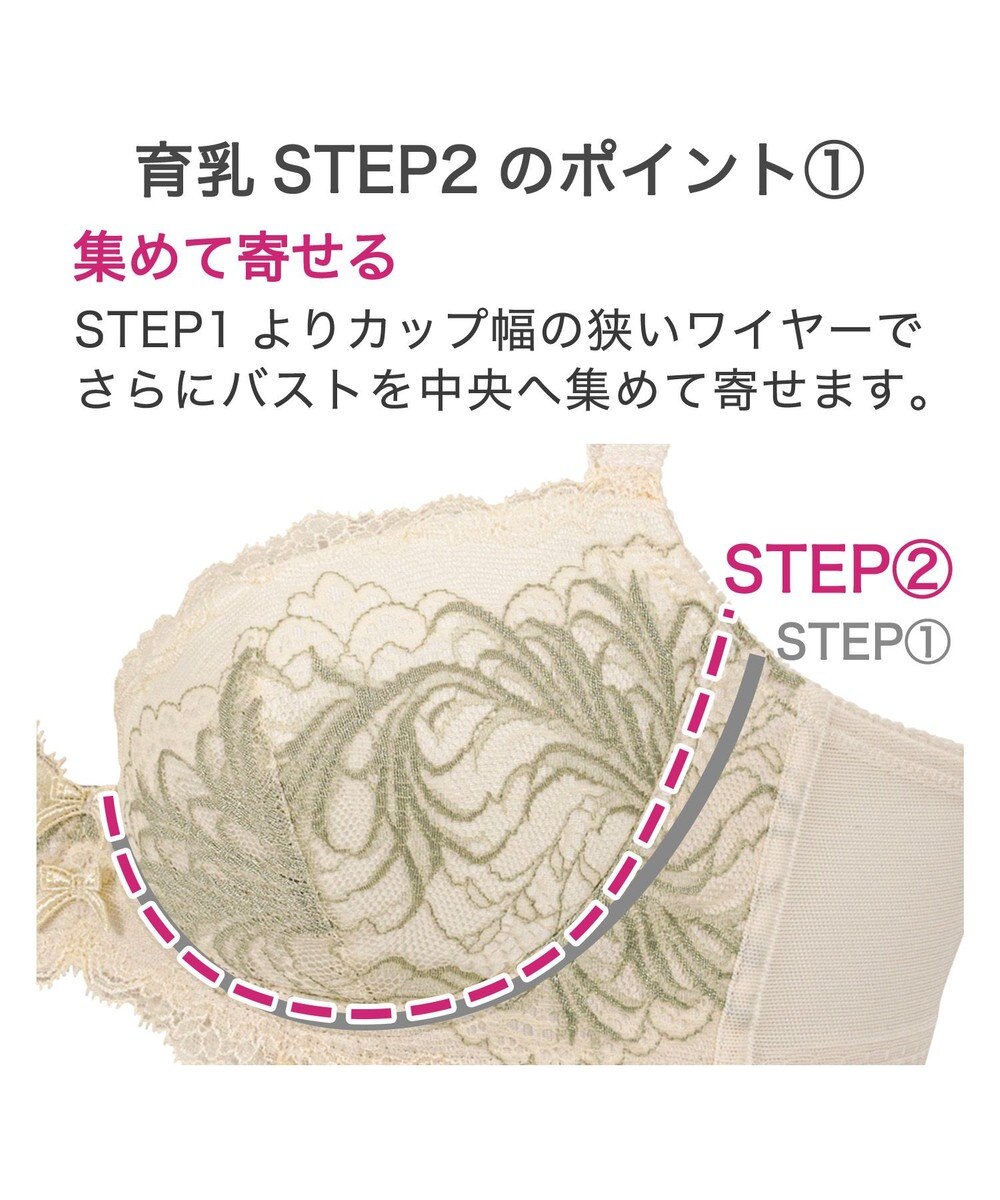 BRADELIS New York 【BRADELIS New York/ 育乳補整ブラ・STEP2 寄せる】ローズステップ2ブラ24A1  谷間を作ってキープする補正ブラ 