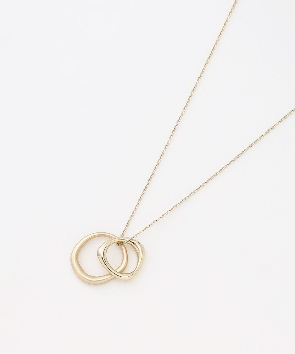 J.PRESS LADIES メタルコンビ ダブルリング ネックレス 