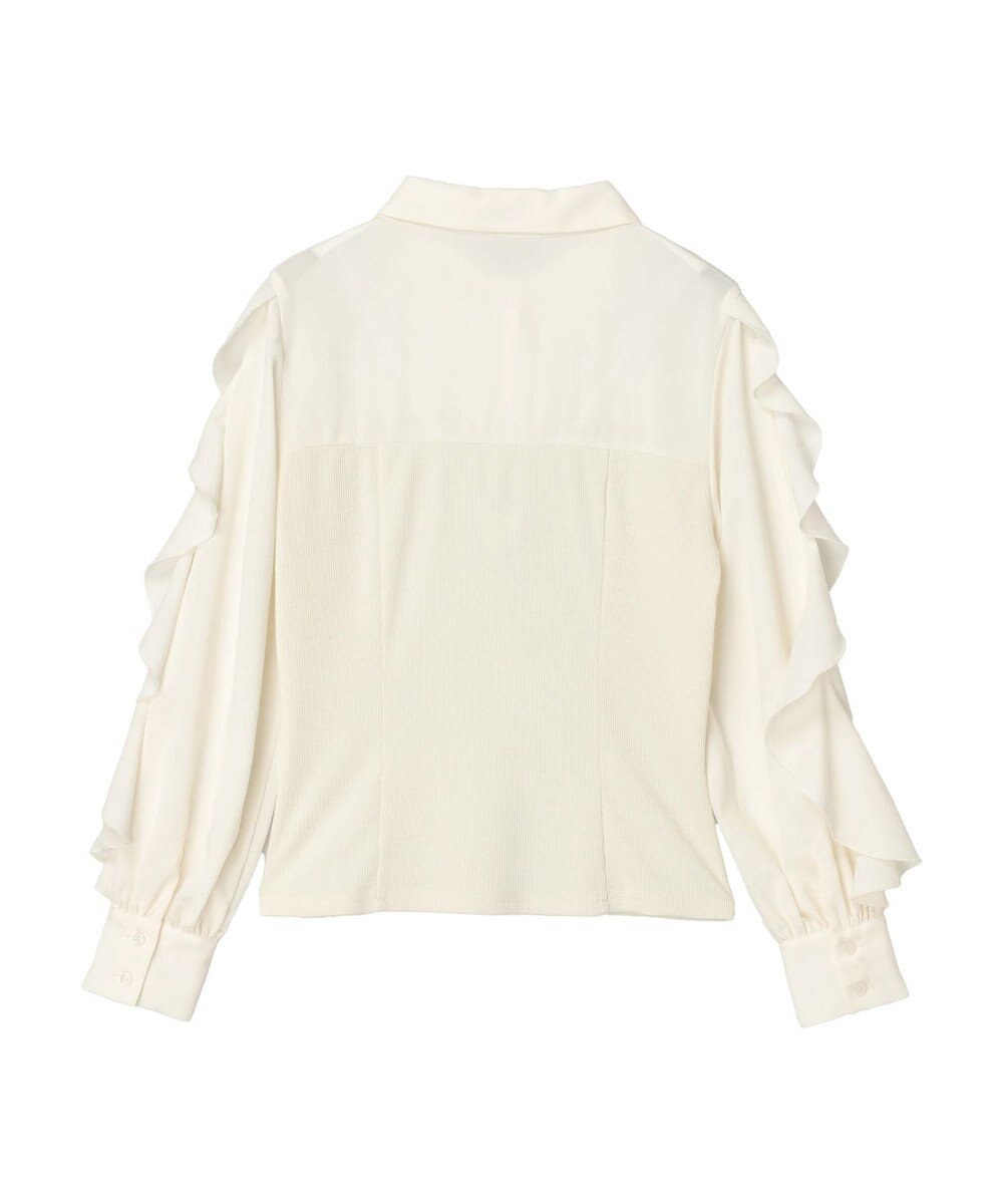 earth music&ecology ドッキングフリルシャツ見えプルオーバー 