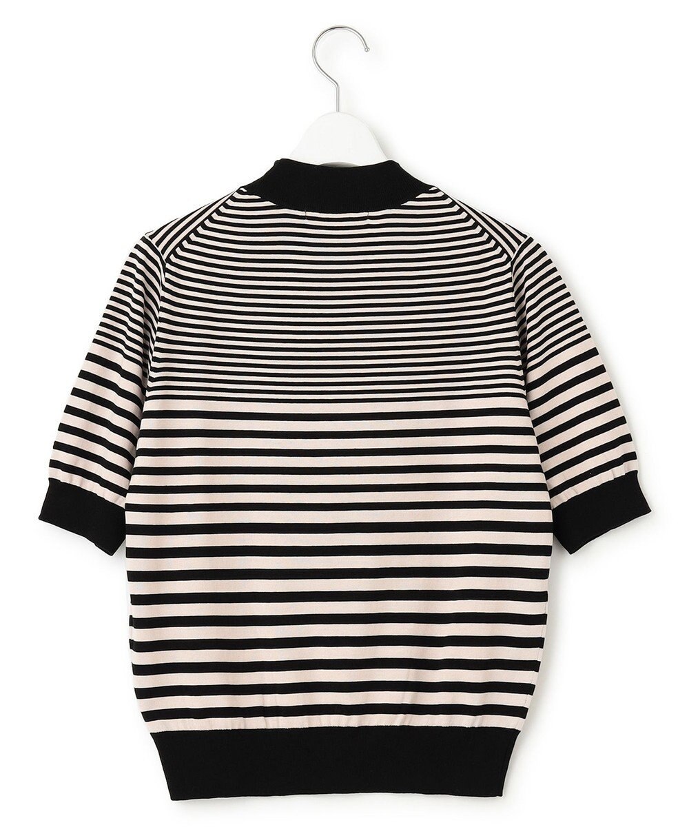 23区 【洗える】プレミアムビオコットン 半袖 ボーダー ニット 