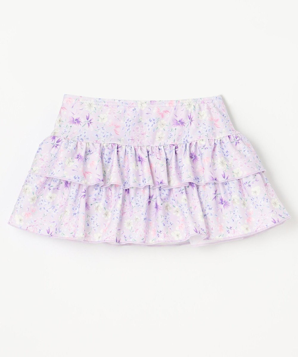 ANY KIDS ギンガムチェック×花柄セパレート水着 