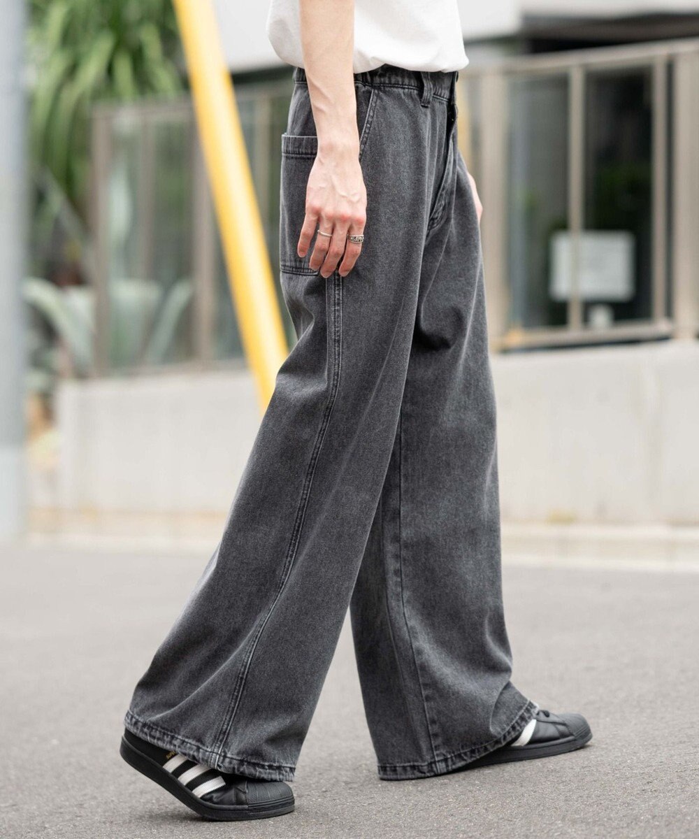 WEGO ローライズバギーフレアデニムパンツ 