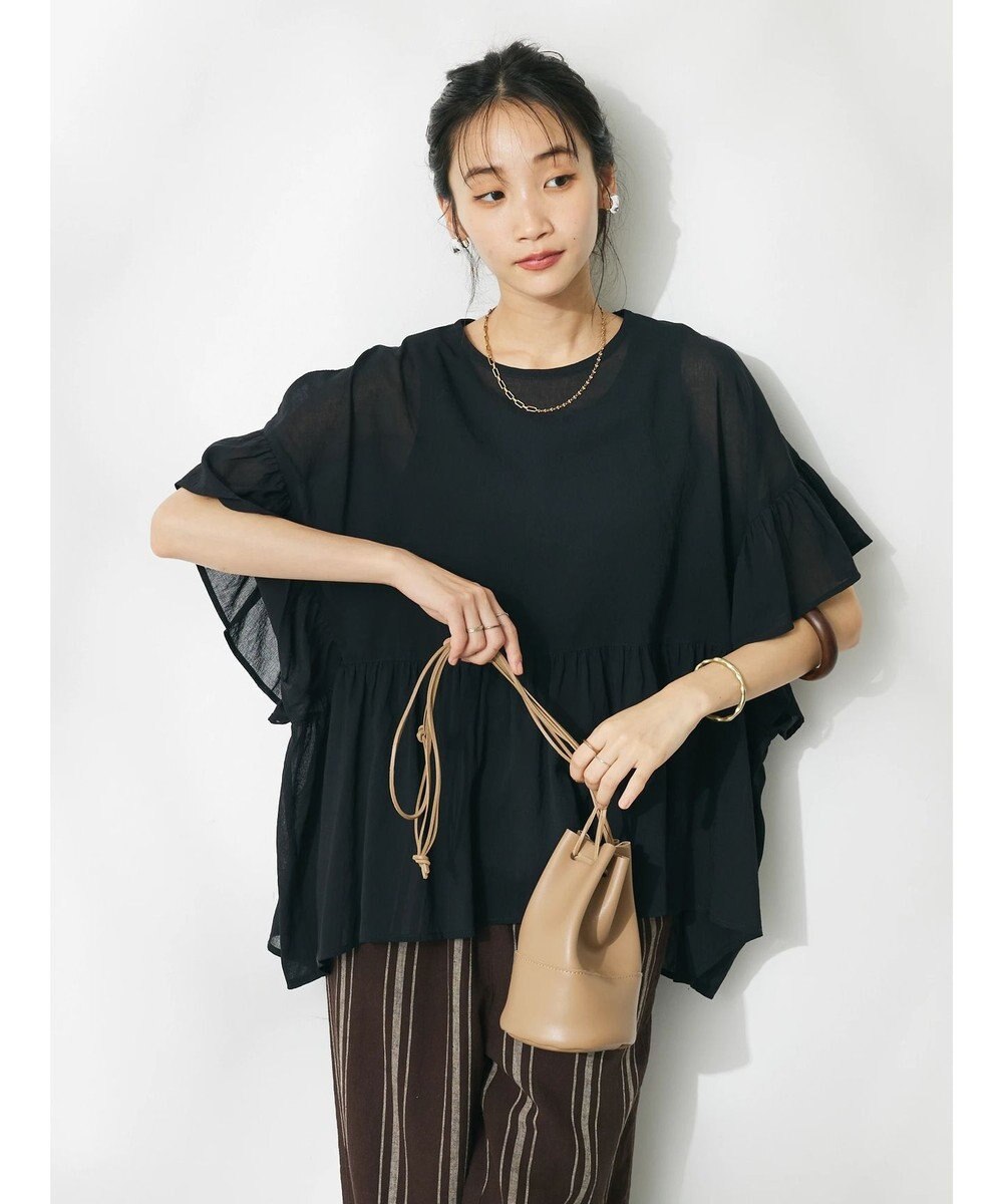 CRAFT STANDARD BOUTIQUE ウ゛ィンテージボイルティアード切替ブラウス 