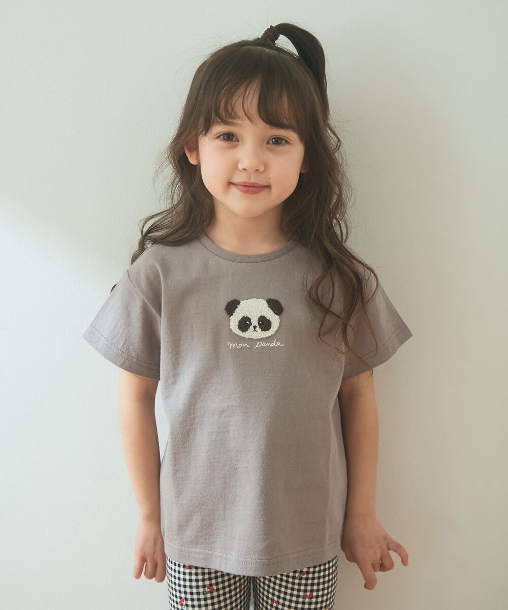 ANY KIDS オーガビッツアニマルサガラ刺繍Ｔシャツ 