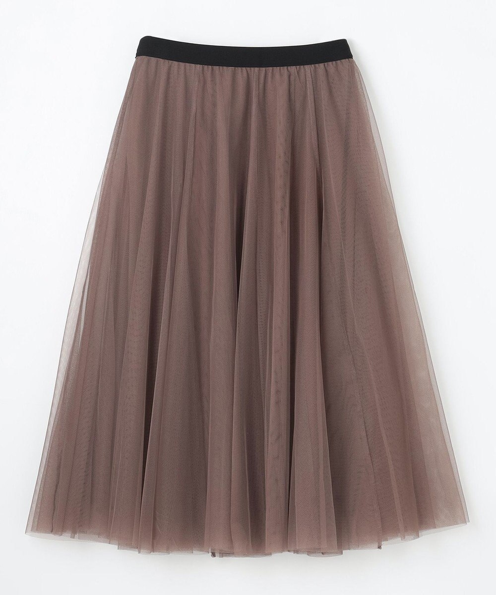 ANY L 【ウエストゴム】チュールフレアースカート 