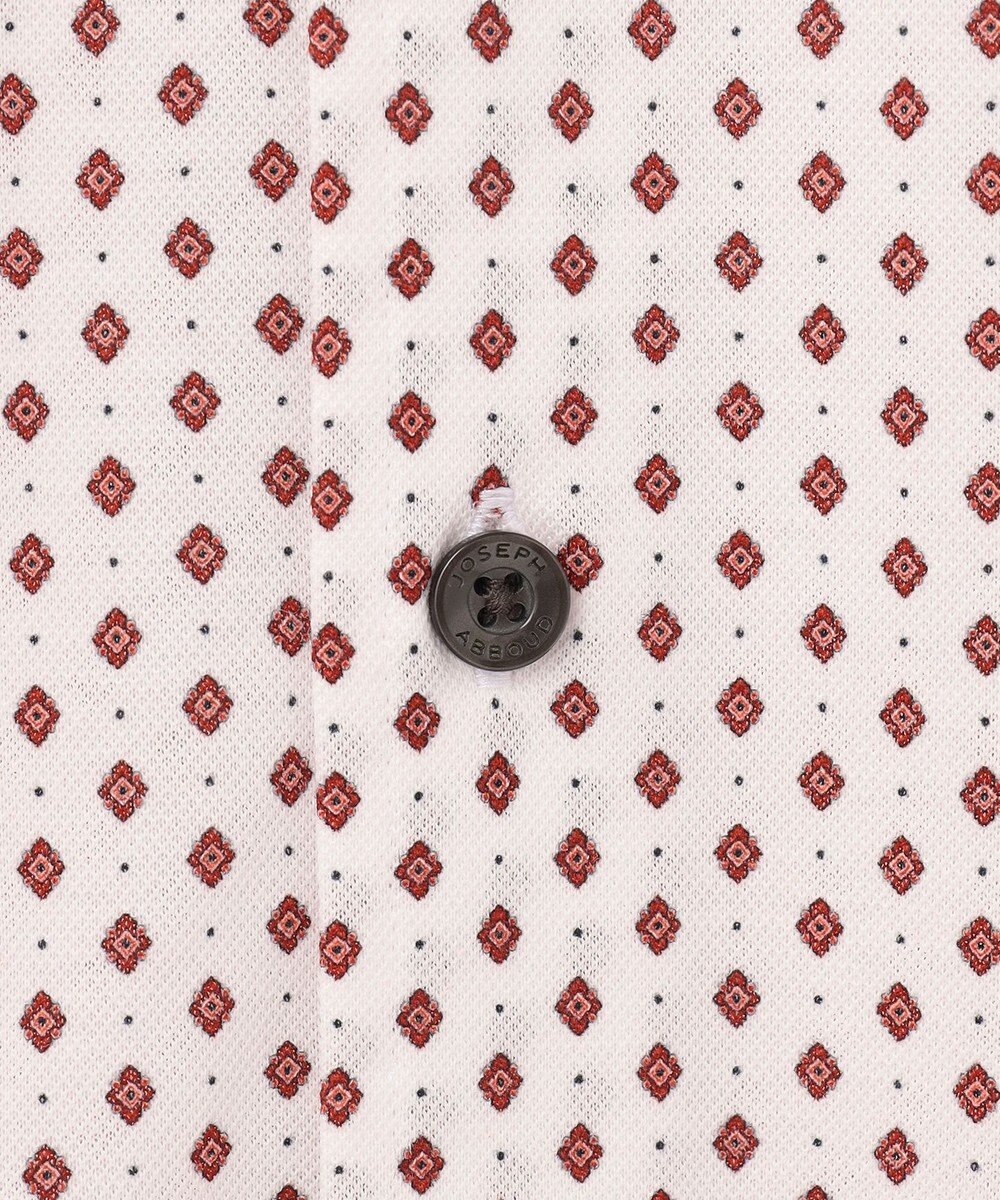 JOSEPH ABBOUD 【綿100％・ストレッチ・イージーケア】コンフォートジャージー プリント シャツ 