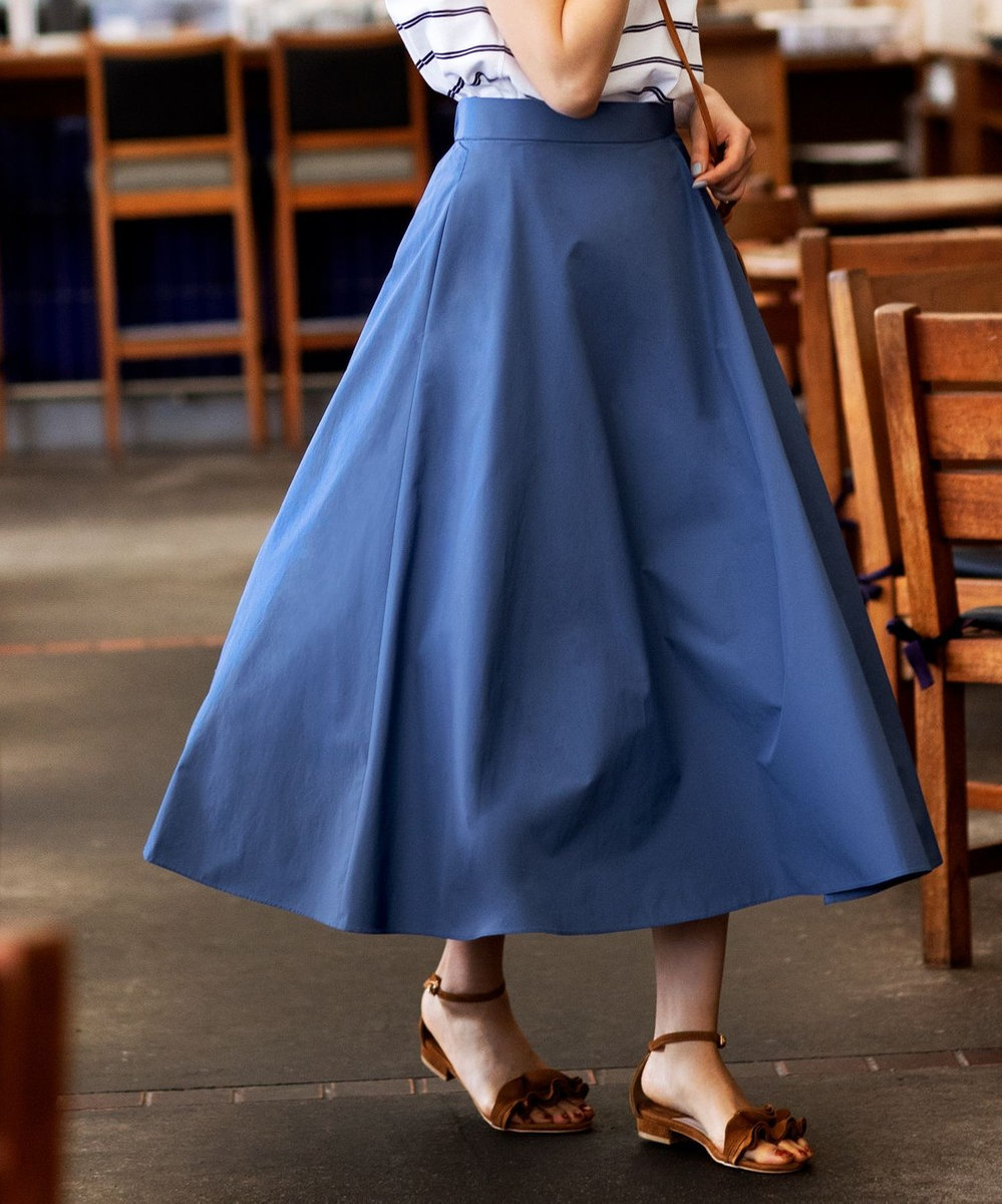 フレアスカート ブルー - ひざ丈スカート