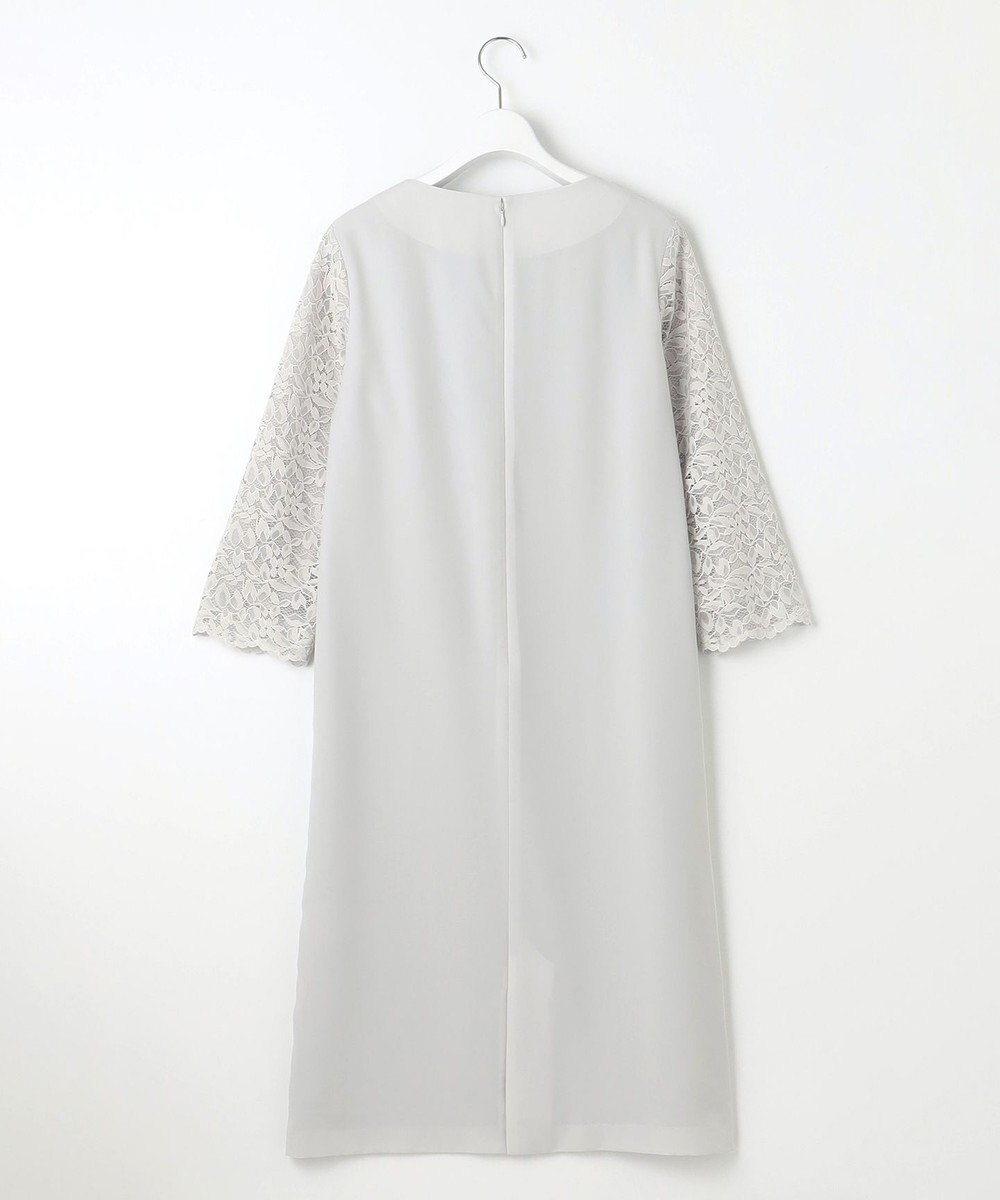 J.PRESS LADIES L 【洗える】ノルディス2wayジョーゼット レース袖 ワンピース 