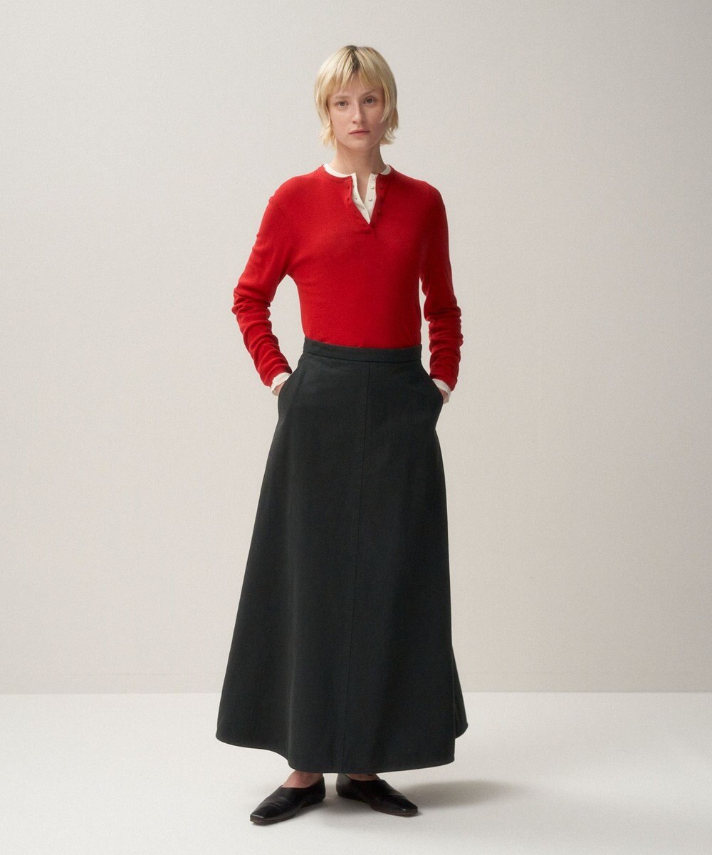 ATON NIDOM COTTON | Aラインスカート 