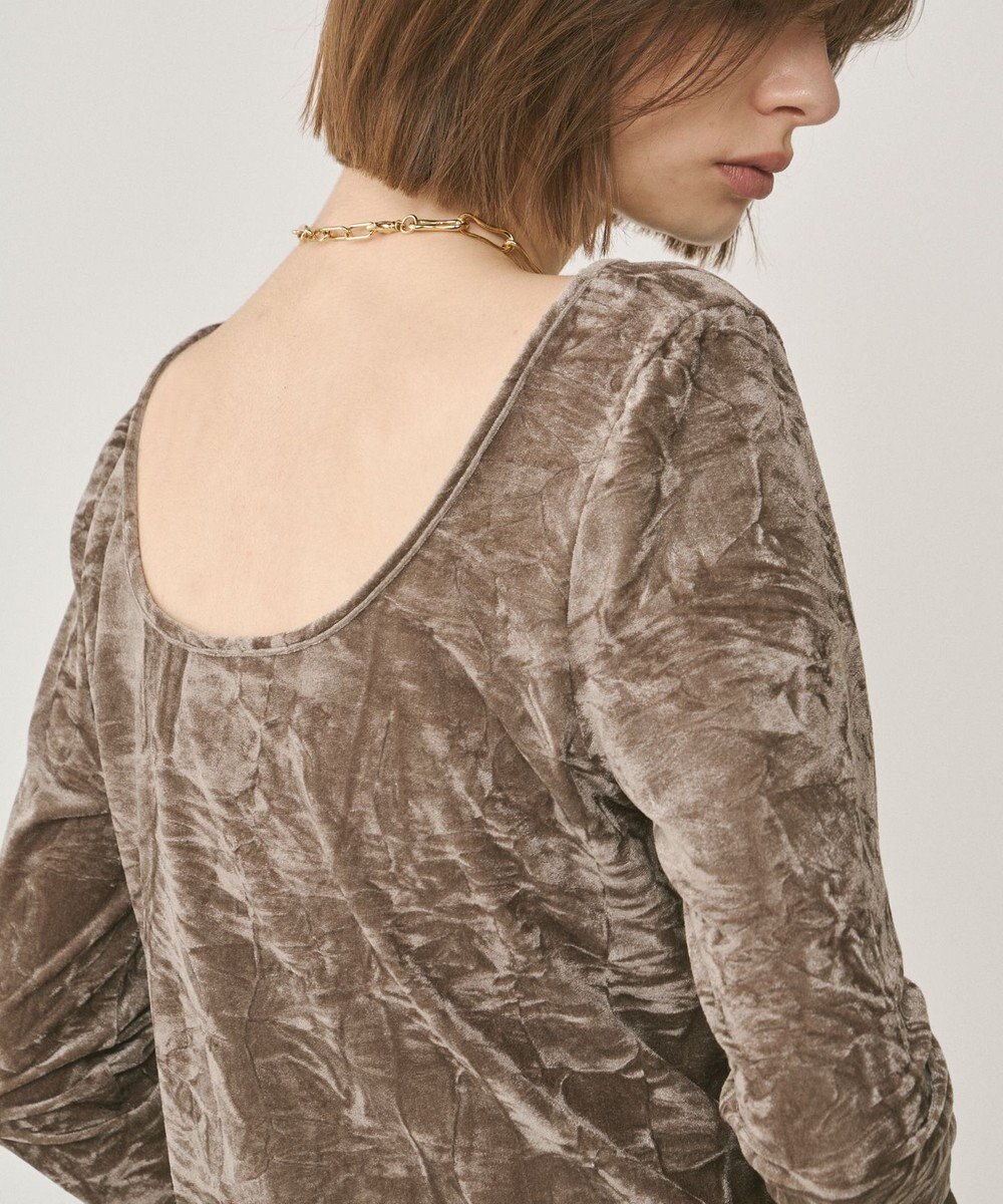 GRACE CONTINENTAL クラッシュベロアカットトップ 