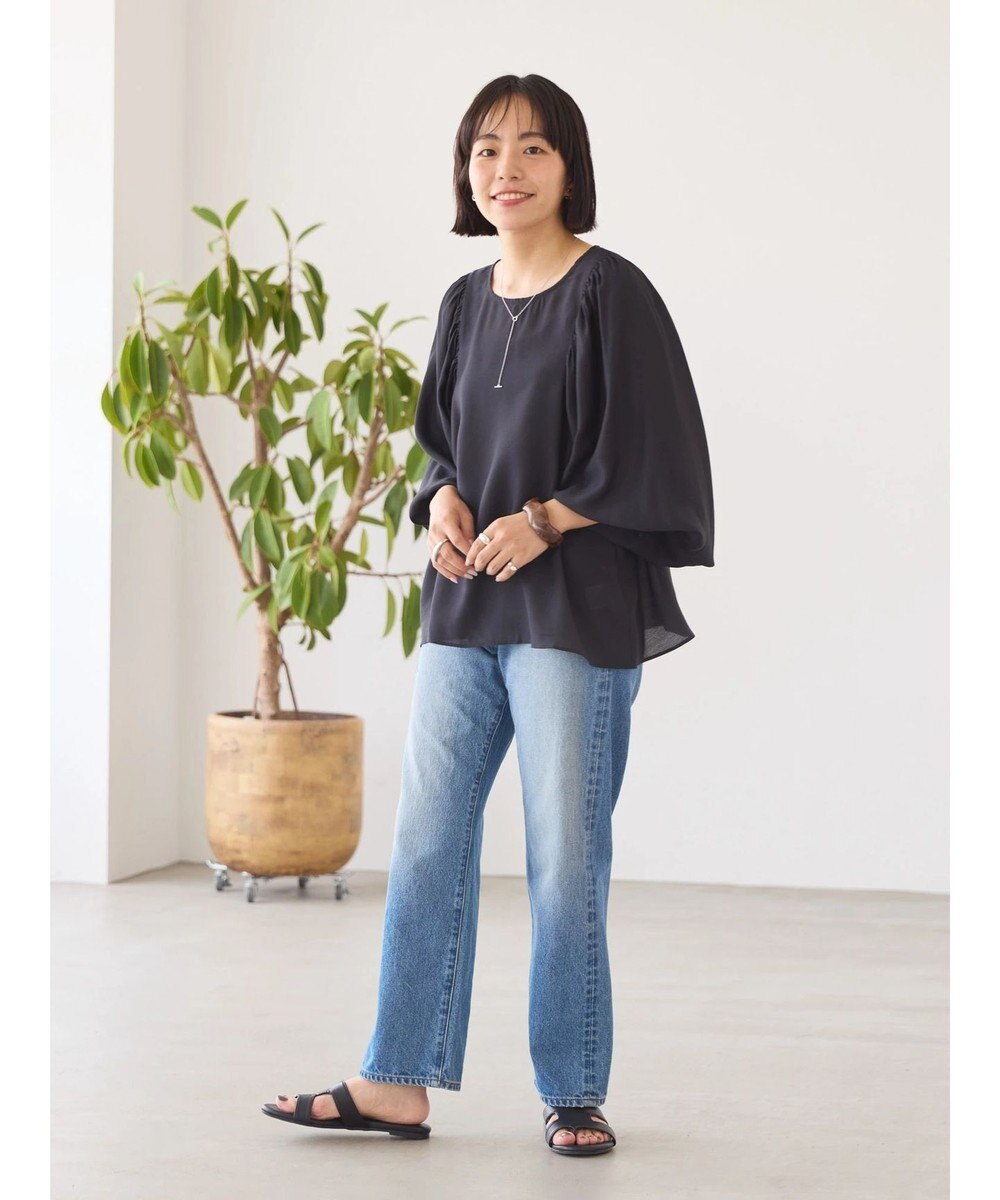 AMERICAN HOLIC 袖ボリュームシアーブラウス 