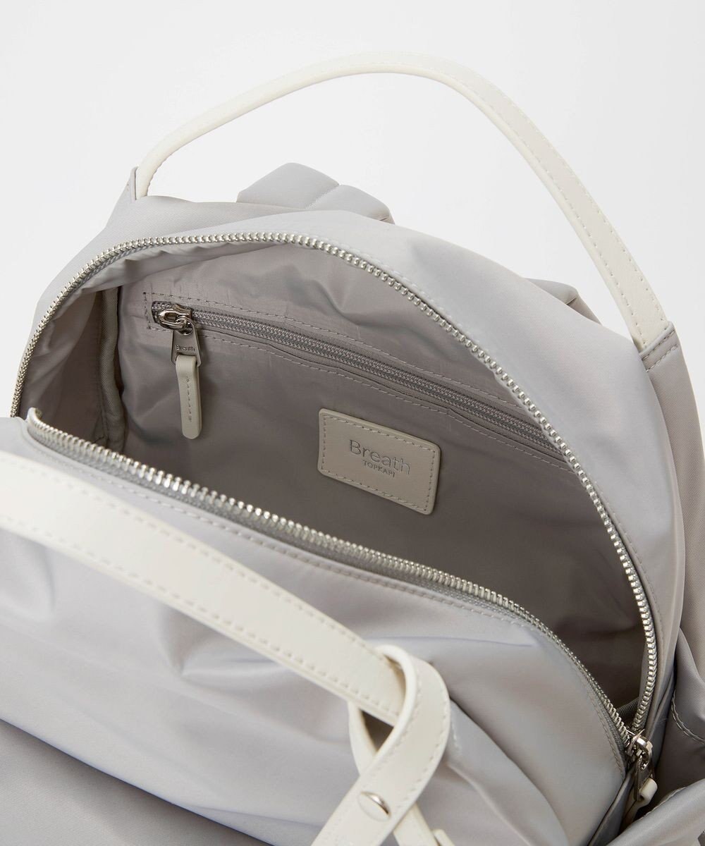TOPKAPI 【Breath TOPKAPI】【撥水】ツヤ ナイロン レザーハンドル ミニ リュック 