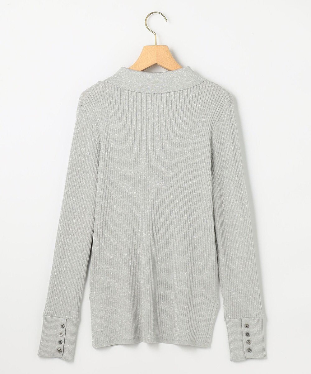 組曲 ラメリブポロ襟 ニット 