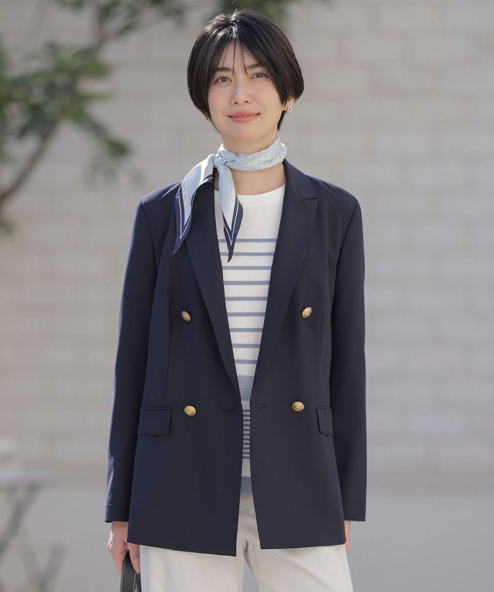 J.PRESS LADIES スクエアドット 剣先 スカーフ 