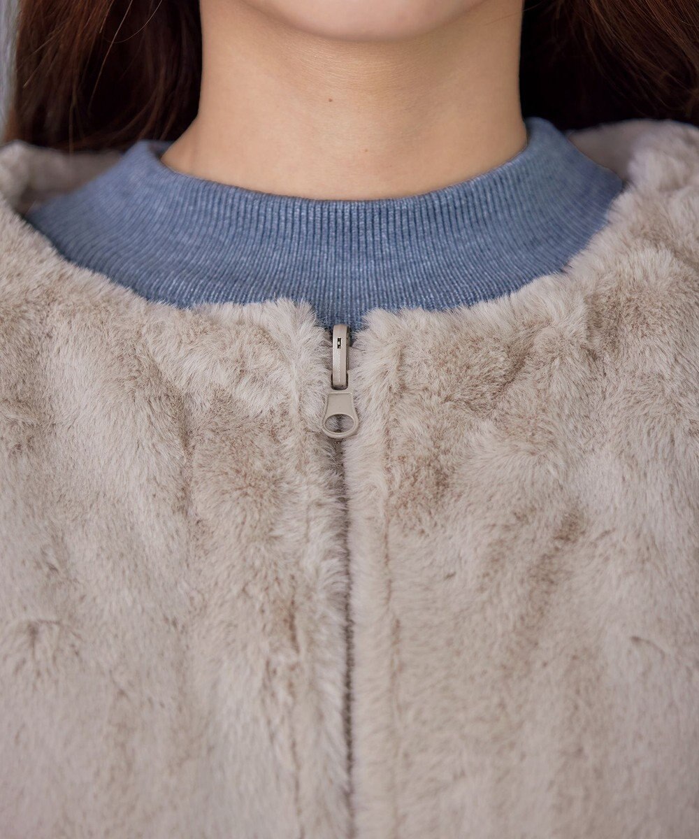 Tiaclasse 【リバーシブル】キルティングエコファー2WAYブルゾン 