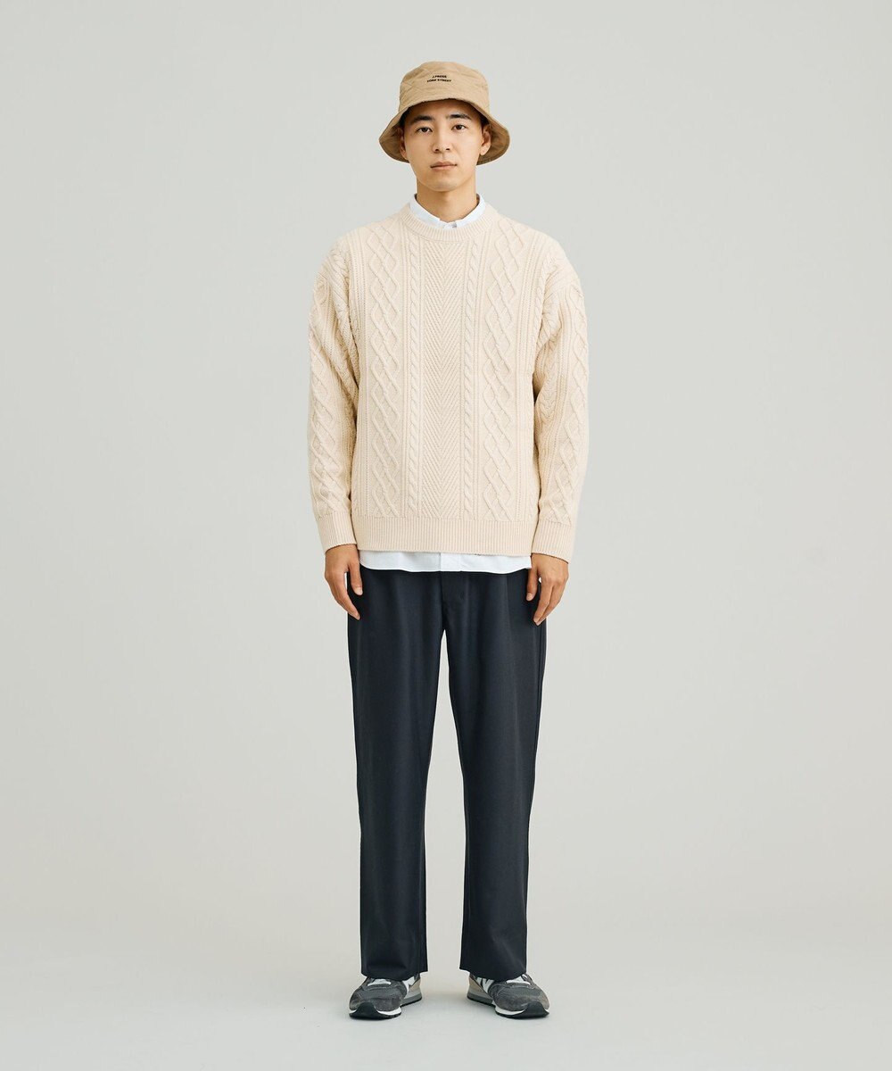 J.PRESS YORK STREET 【UNISEX】アランケーブル クルーニット 