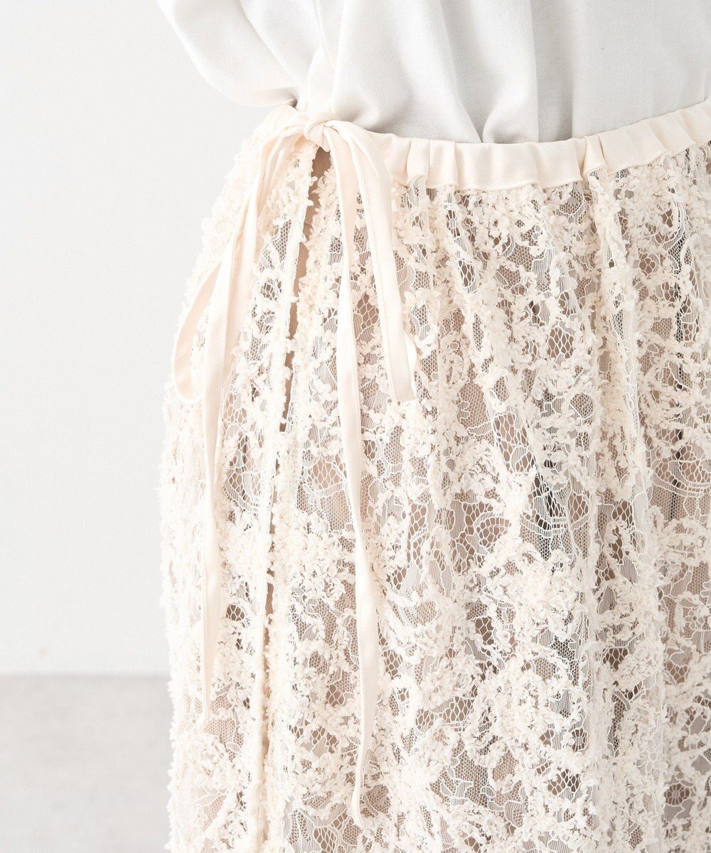 earth music&ecology モールレースラップスカート 