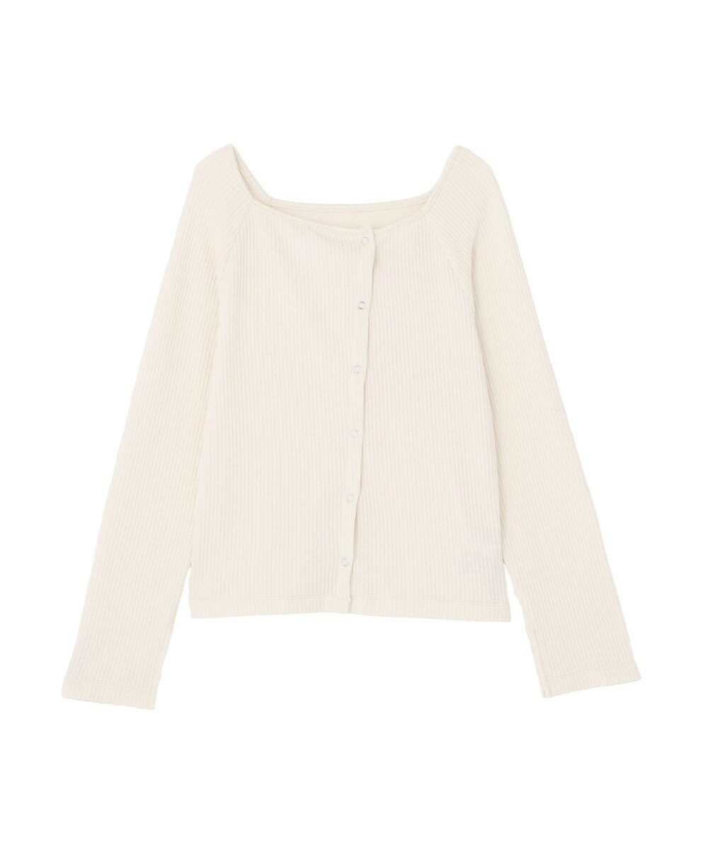 earth music&ecology 【予約】アシメ釦ツイストテレコカットソー 