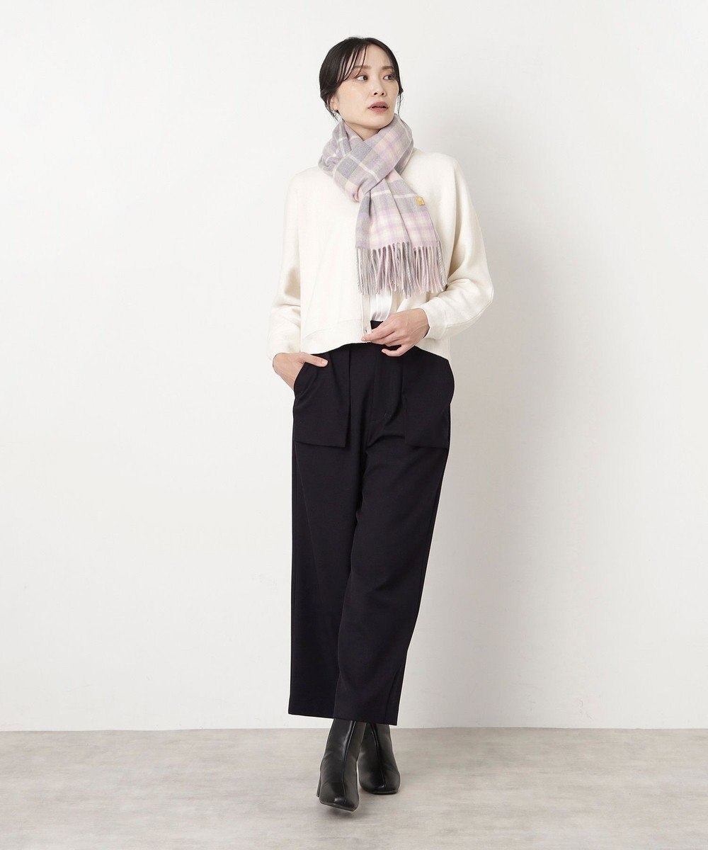 MOONBAT WEB限定【洗える】ミエル (miel) カシミヤ100％ チェックストール 