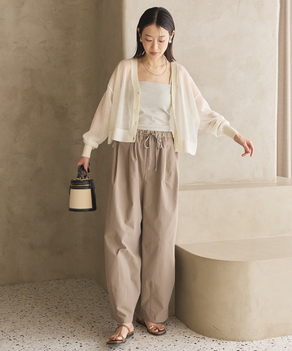 AMERICAN HOLIC ウォッシャブルショート丈シアーカーディガン 