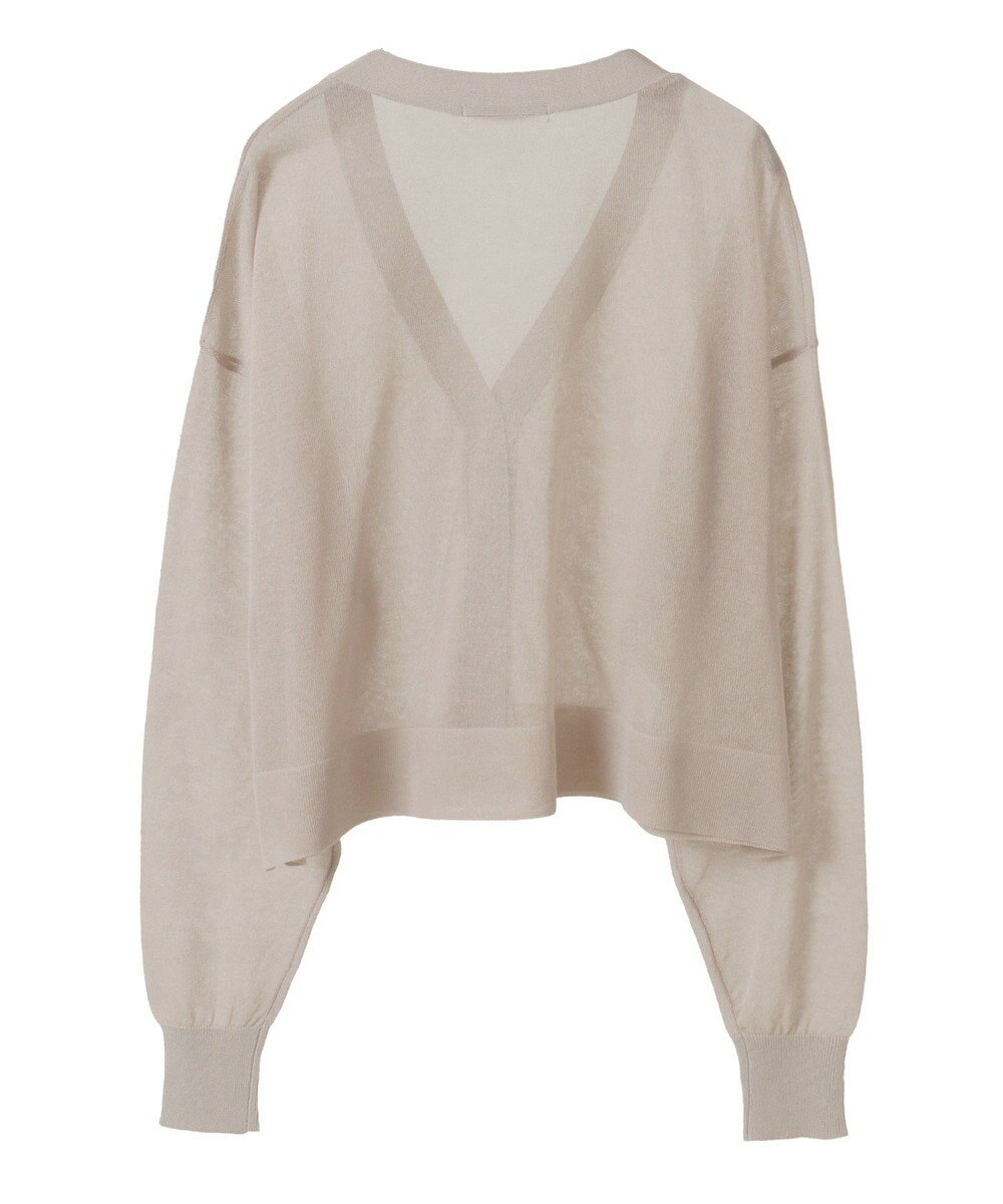 AMERICAN HOLIC ウォッシャブルショート丈シアーカーディガン 