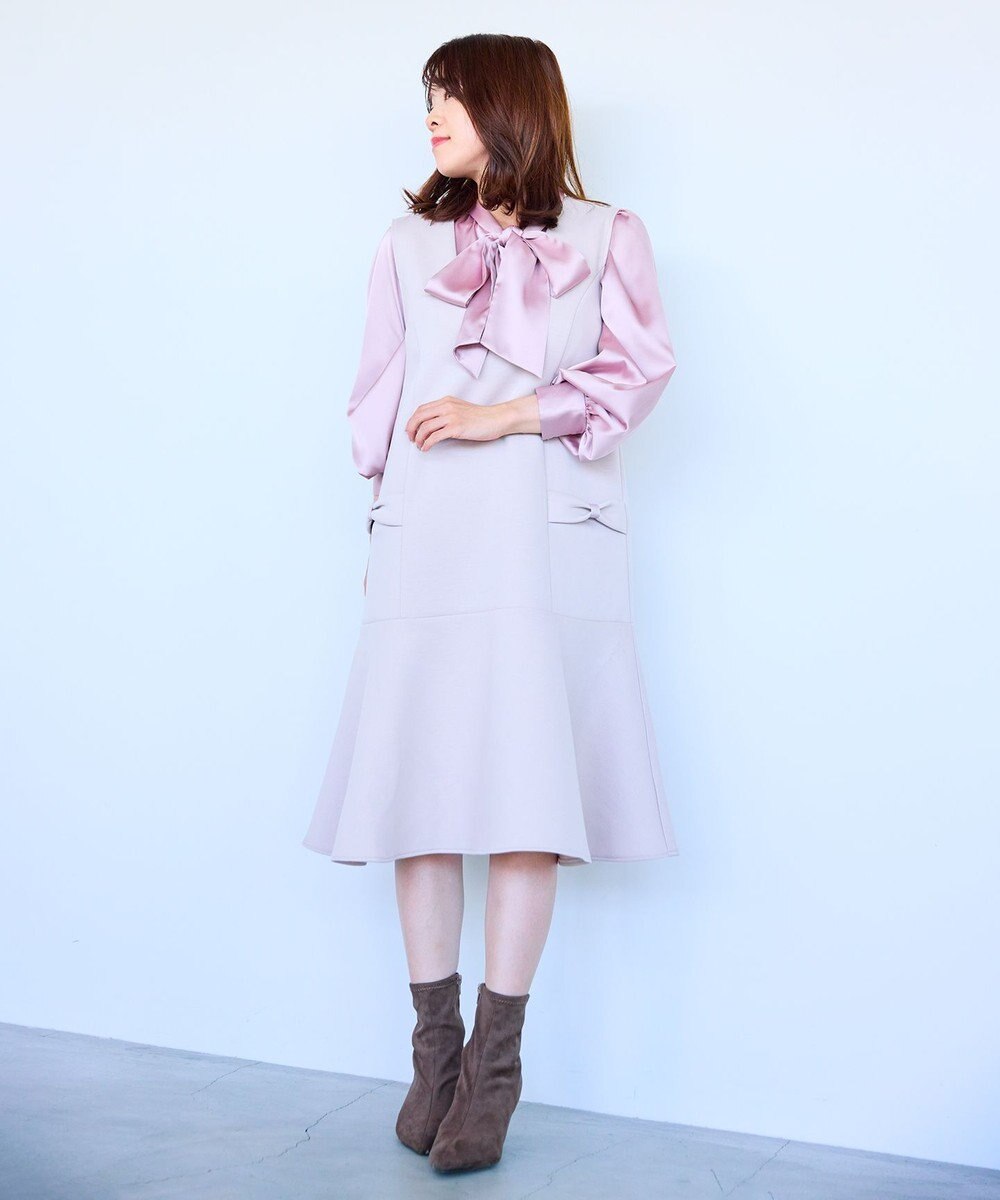 Feroux 【新型・洗える】リボンデザイン ダンボールワンピース 