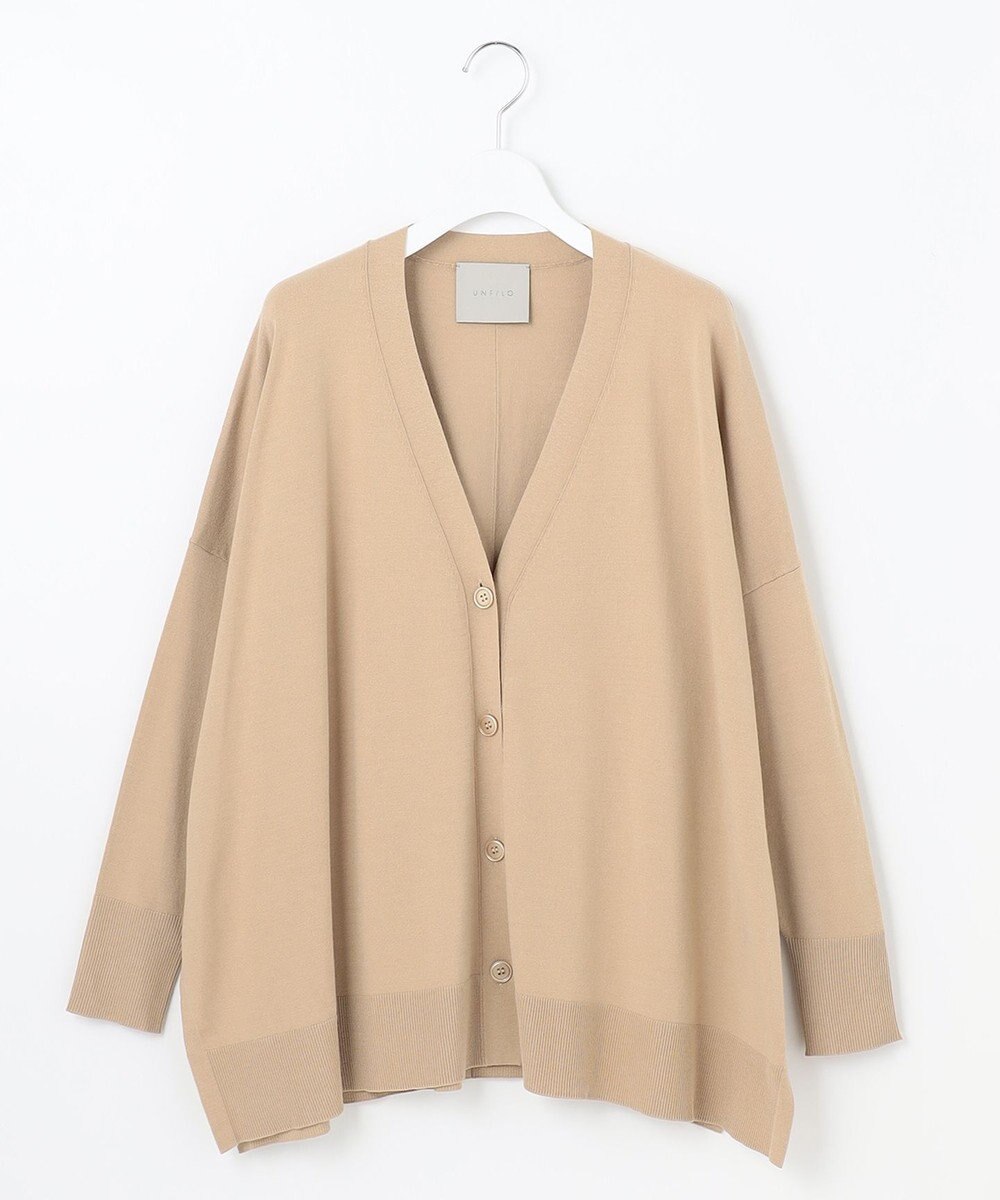 UNFILO スタイルアップニット カーディガン 