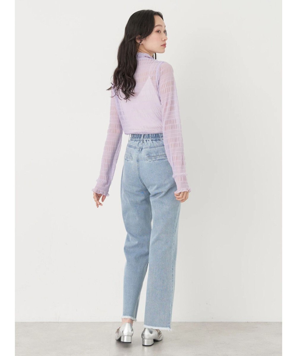 earth music&ecology ジャガードシャーリングシアートップス 