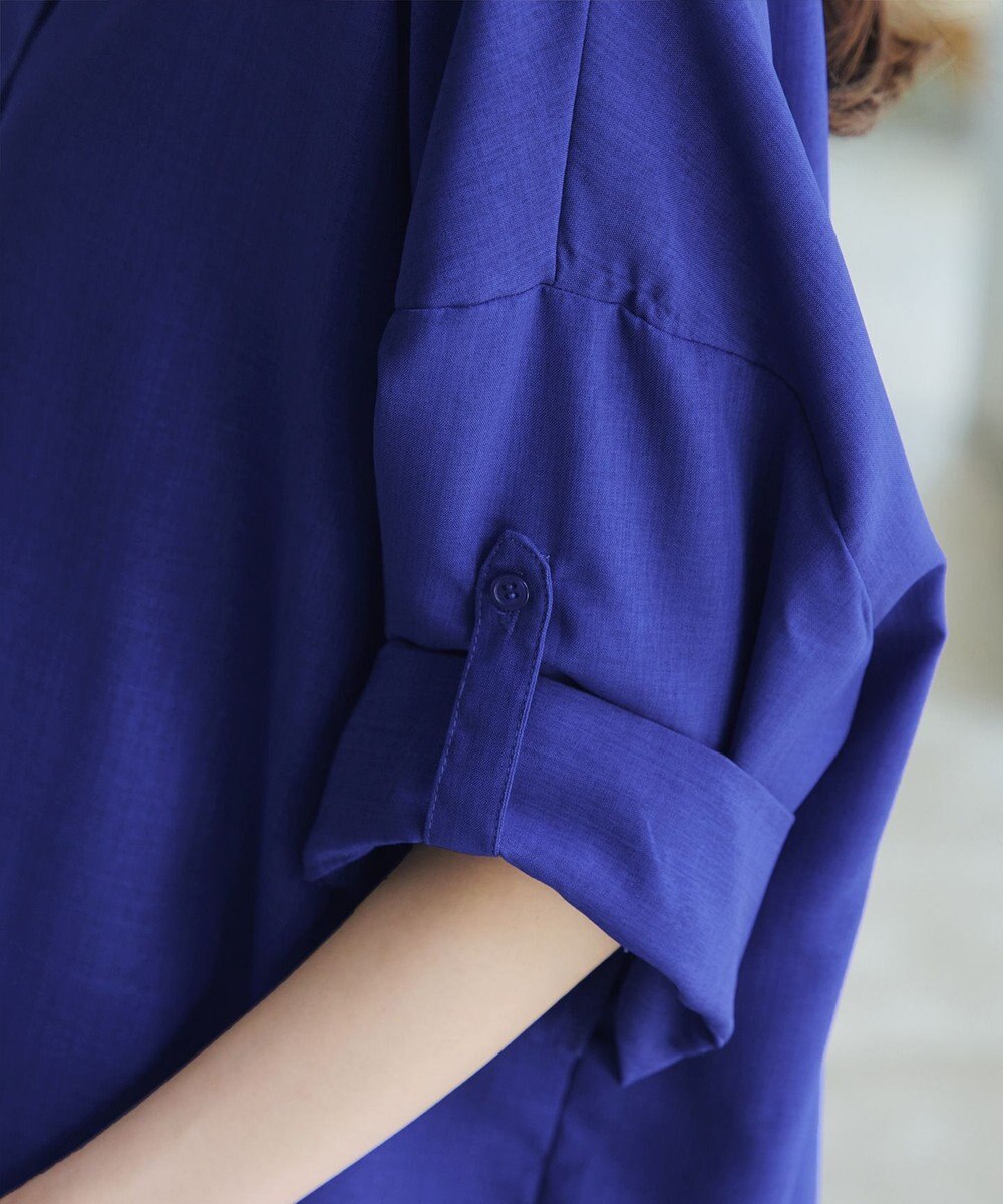 Tiaclasse 【洗える】麻ライクスキッパーシャツチュニック 