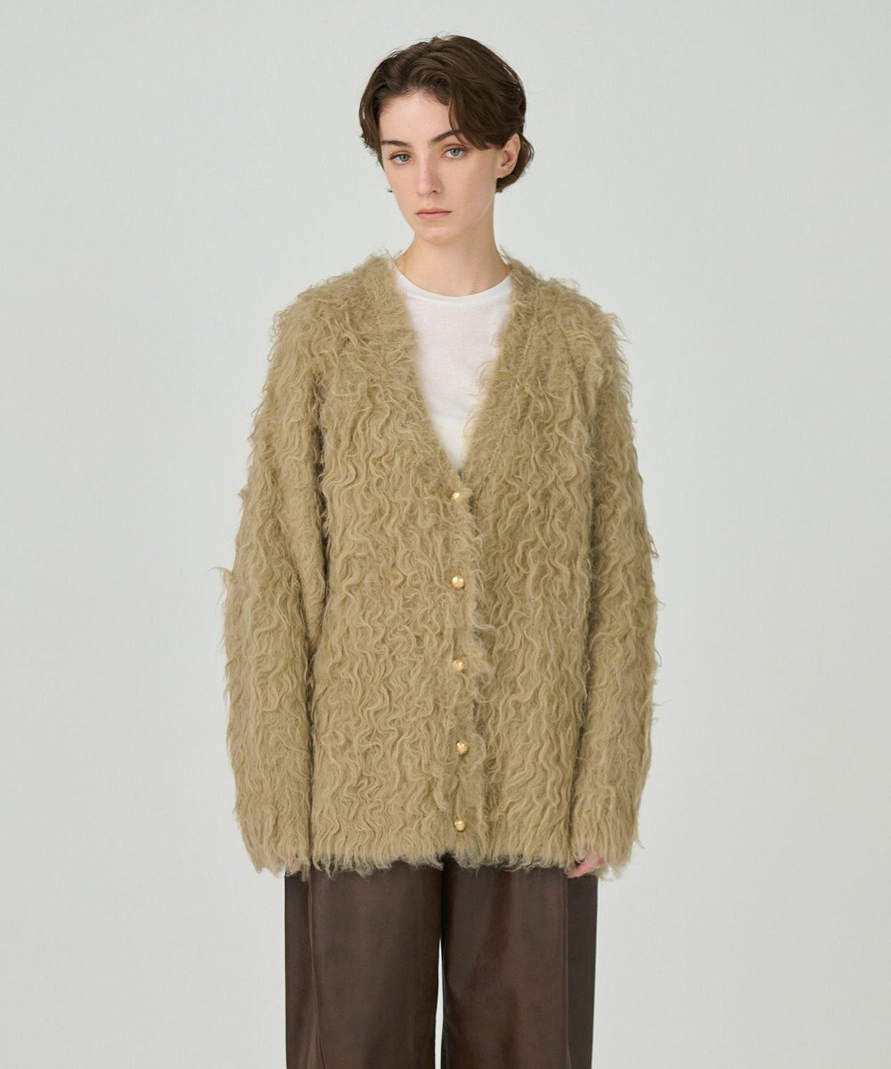 GRACE CONTINENTAL シャギーニットカーディガン 