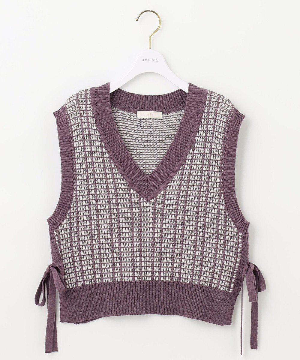 ANY SIS 【2SET】ニットベスト×チュニック ブラウス 