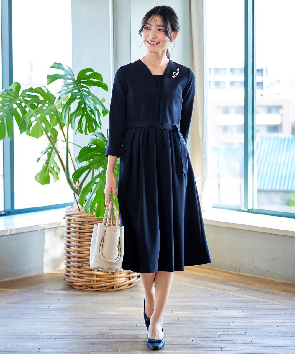 Tiaclasse 【安田美沙子さん着用・撥水】リボンキルティングパンプス　レインシューズ 