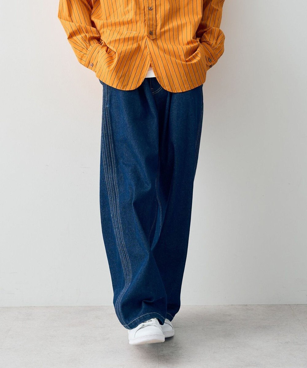 CRAFT STANDARD BOUTIQUE 【ユニセックス】デニム2タックワイドテーパードパンツ 