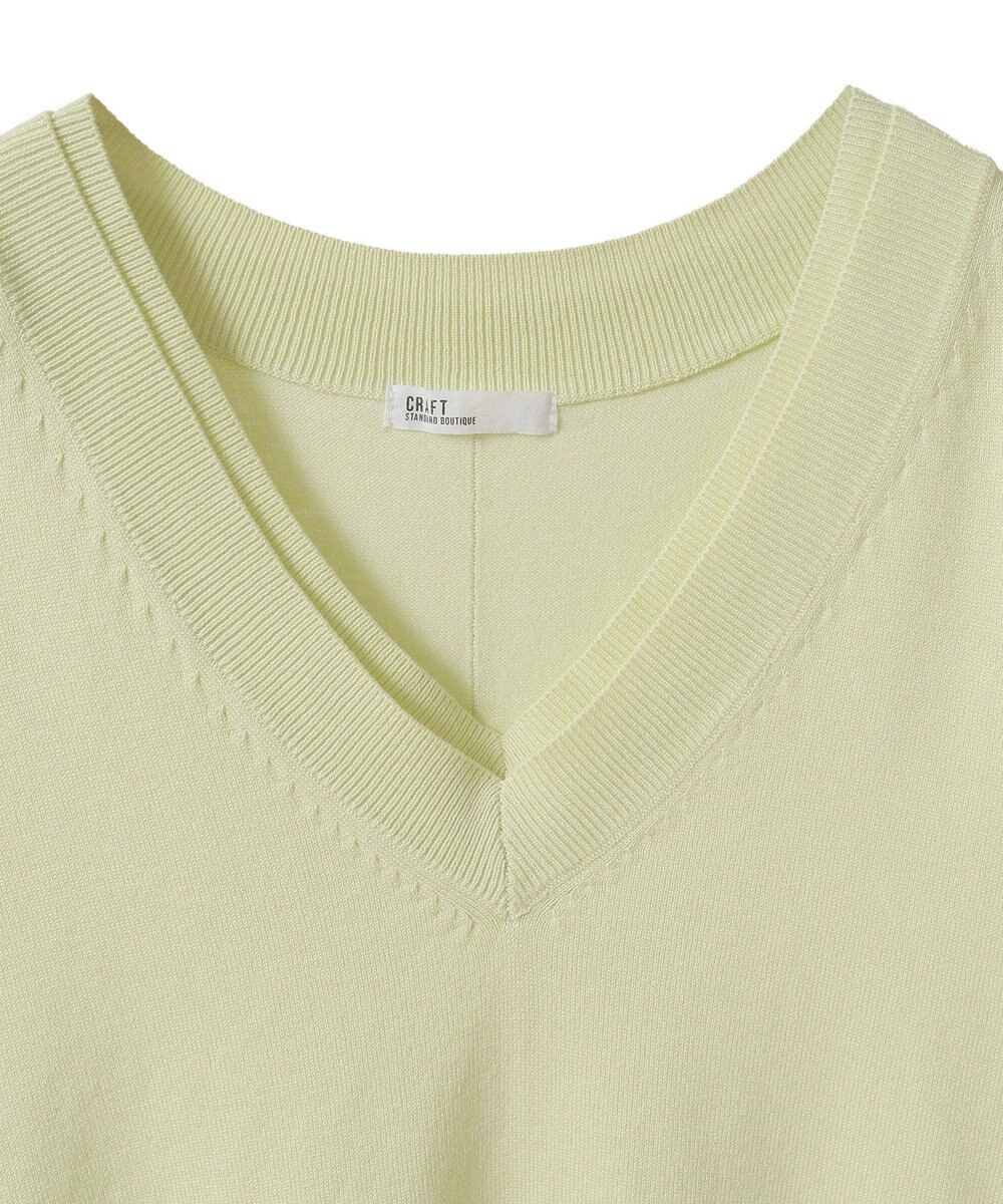 CRAFT STANDARD BOUTIQUE バックギャザーＶネックニットベスト 