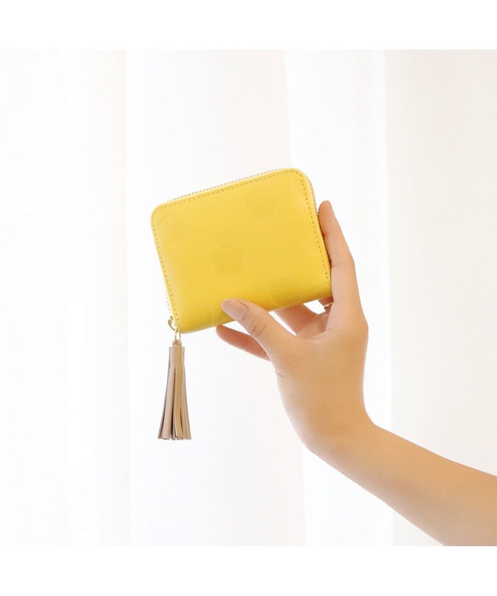 UNBILLION ペルケ perche / ドット型押し・ジャバラカードウォレット 