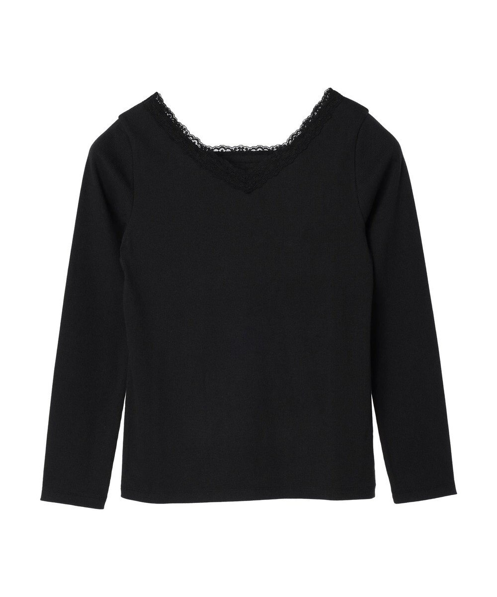 earth music&ecology 前後２ＷＡＹ襟レースプルオーバー 