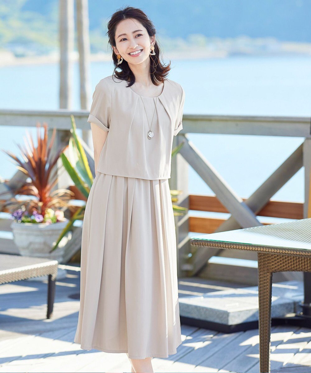 日替わり 洗える 1枚でサマになる セパレート風ワンピース ワンピース