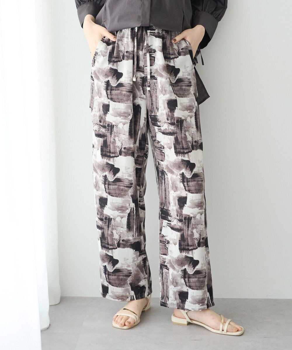 YECCA VECCA アブストラクト柄ワイドパンツ 