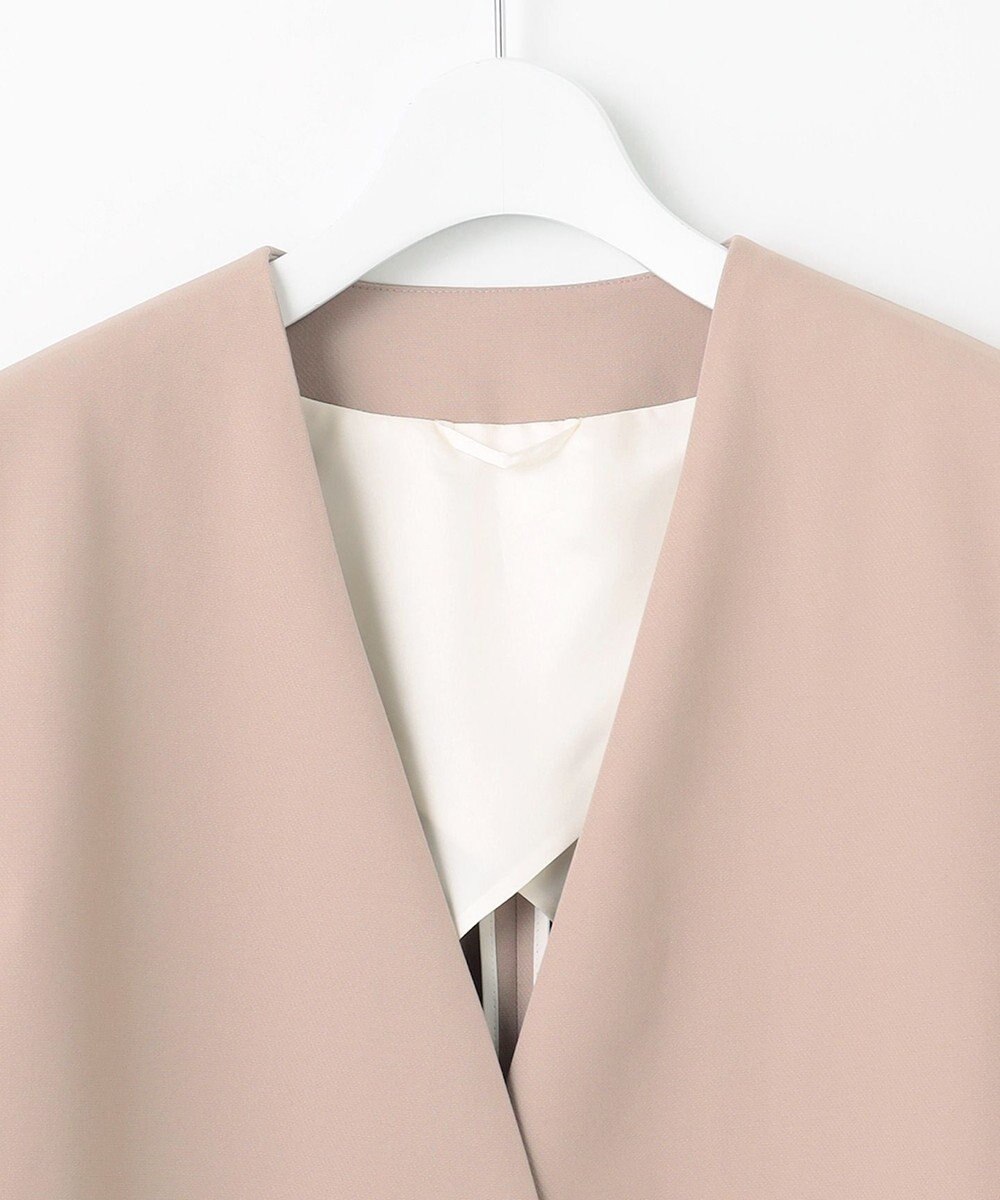 23区 L 【エステータ】コットンダブルクロス ノーカラージャケット 