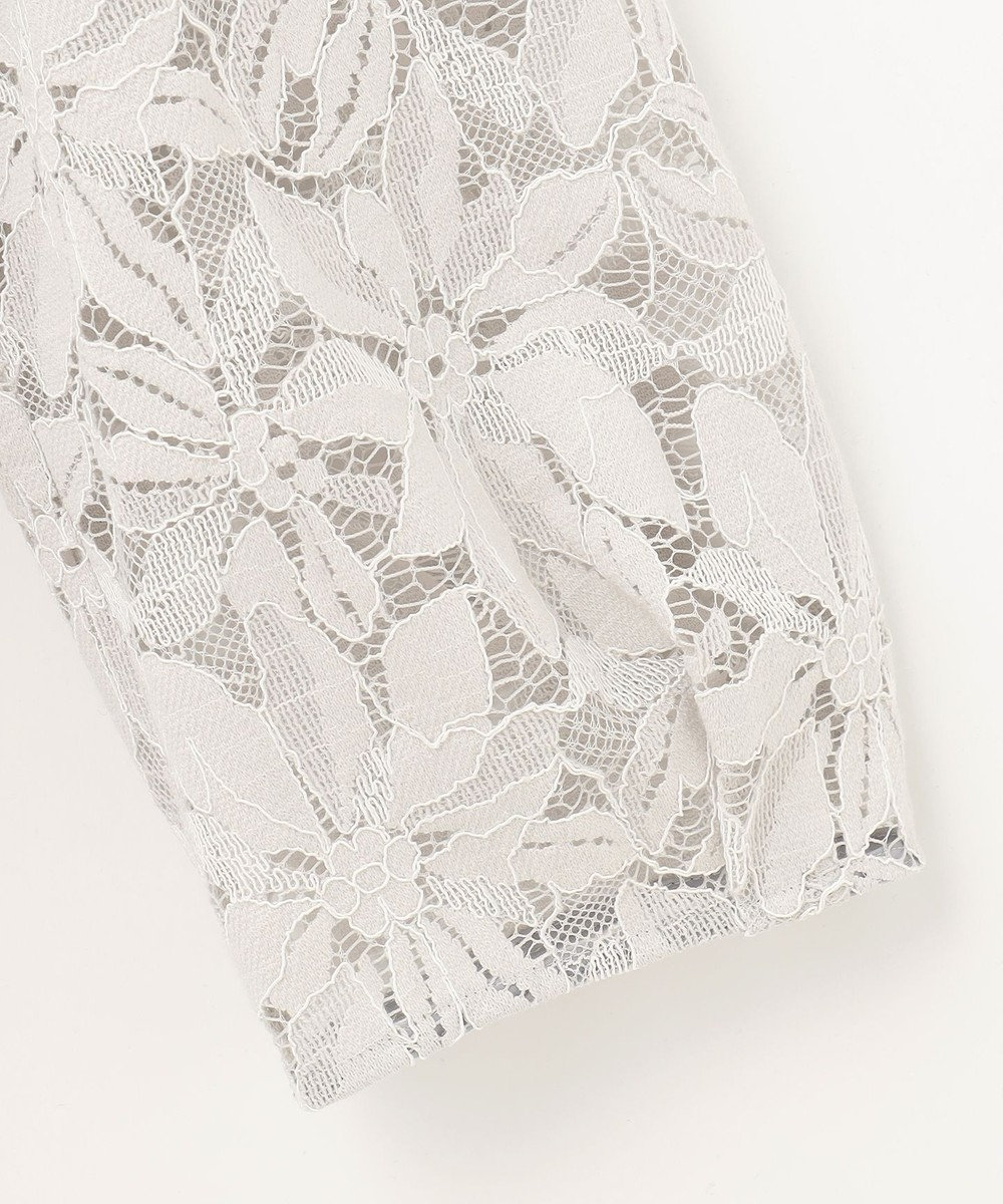 自由区 【XSサイズ～/洗える/セット可】フラワーコードレース ペプラムブラウス 