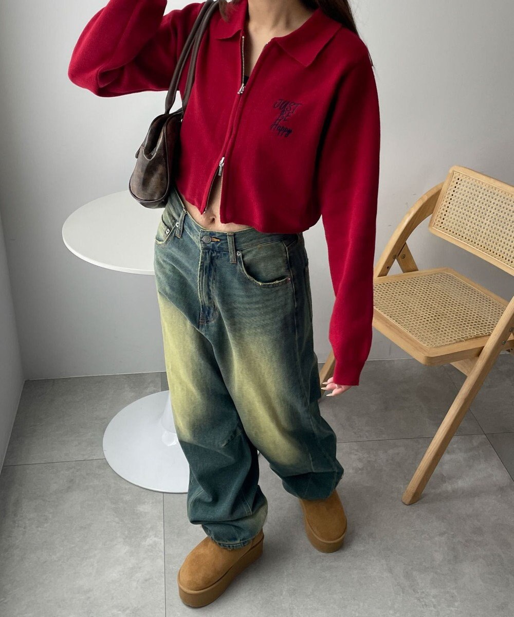 WEGO WZIPスターモチーフニット 