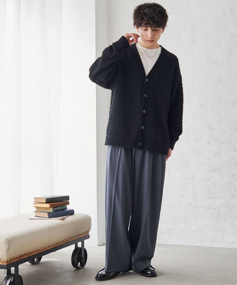 WEGO ツイストブークレカーディガン 