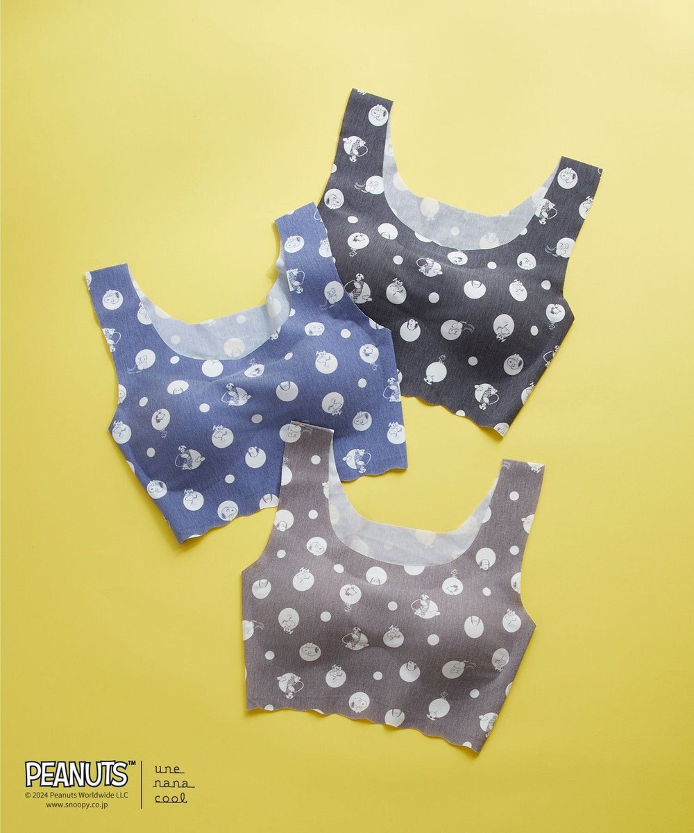 une nana cool MADE WITH PEANUTS 【綿混】フラット仕上げノンワイヤーブラジャー 