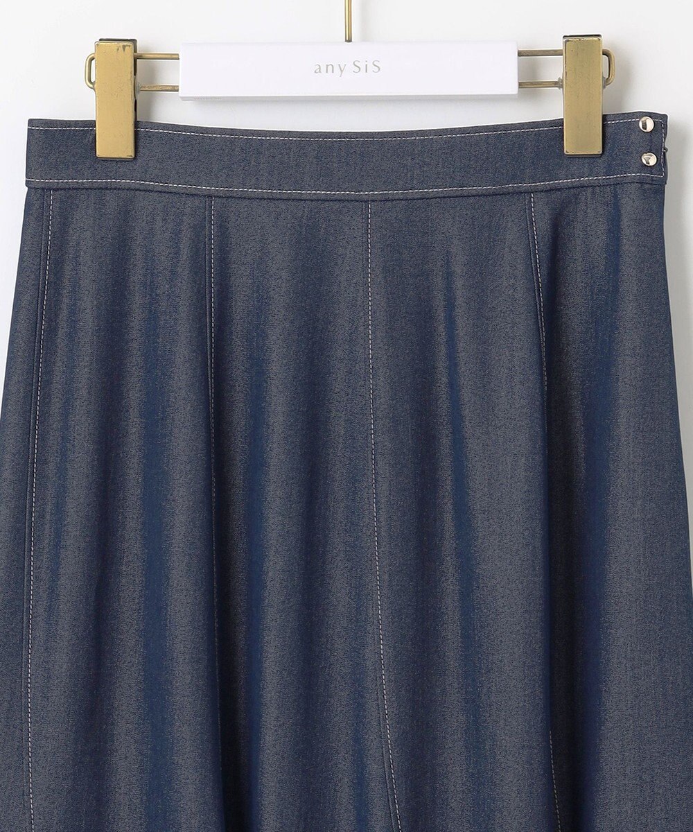 ANY SIS S 【洗える】デニムライクエスカルゴ スカート 